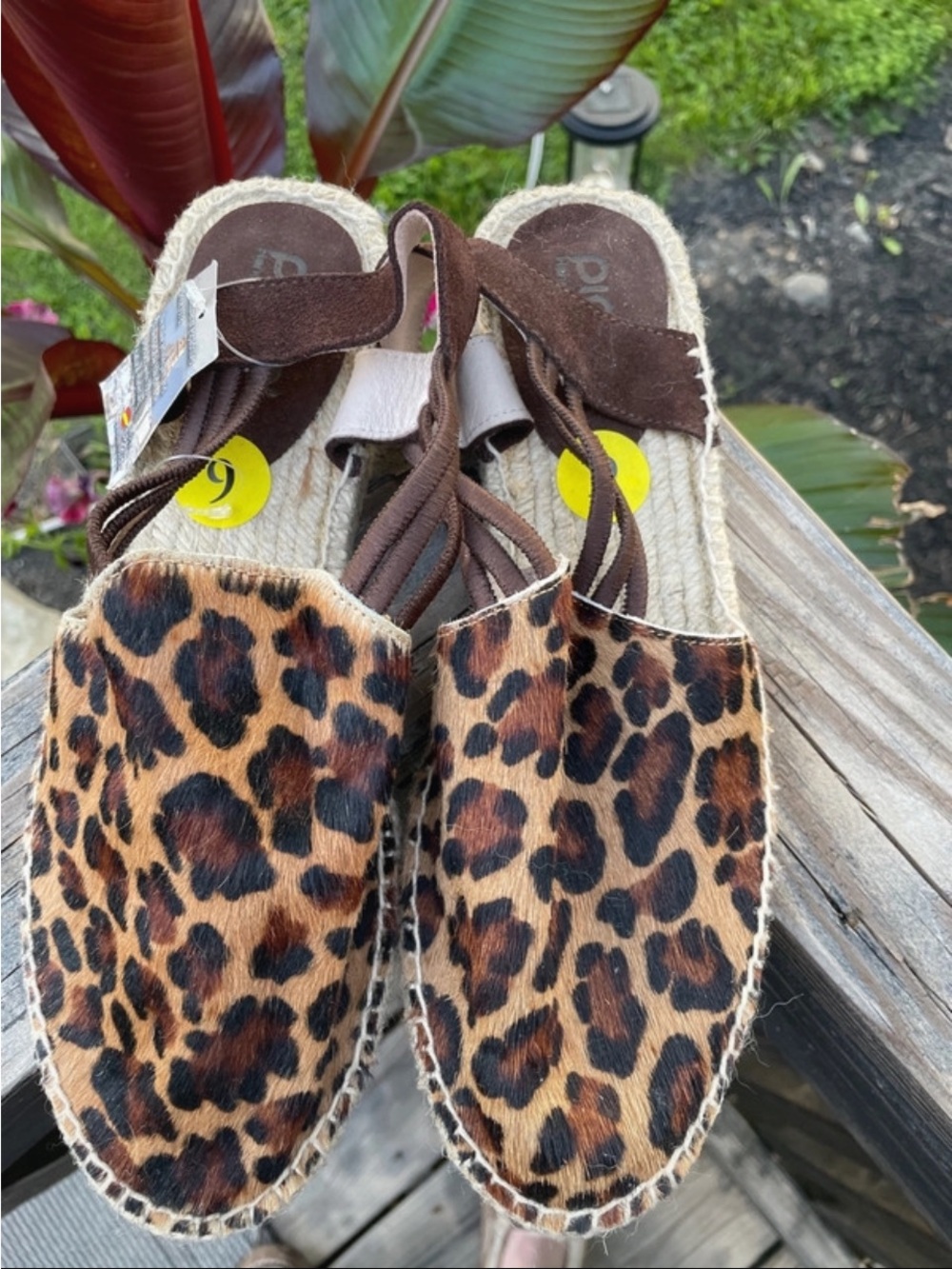 Fun Leopard Print authentic Spanish Espadrille Slip-Ons - Brown Leopard